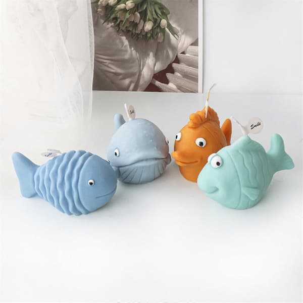 3D Silikone Lysform Realistisk Havdyr Form Silikoneforme Havdyr Tema Lysform til Boligindretning