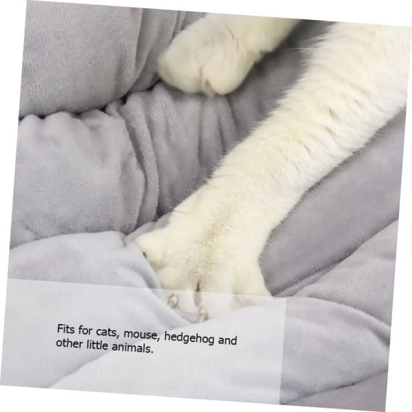 1-delad set katt sovplats inomhus katt husdjur plysch katt säng inomhus katt hamster bur husdjur säng katt sovplats igelkott bur grå kristall