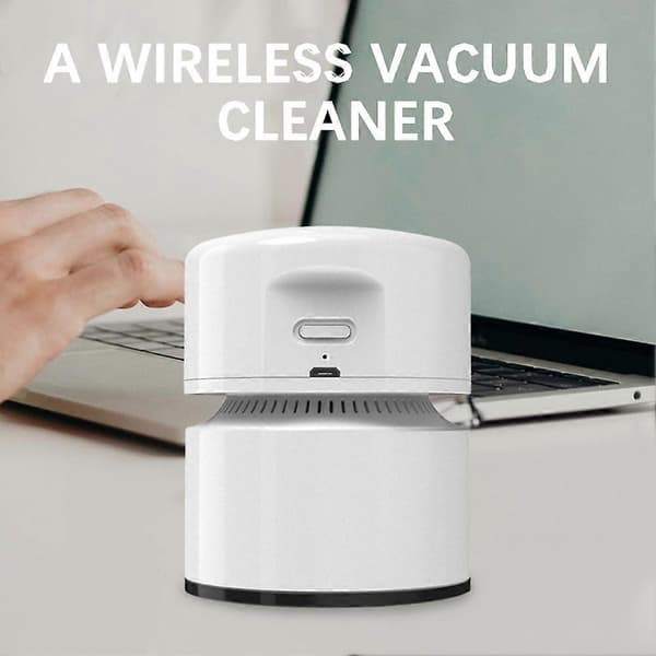 Small Rechargeable Desktop Vacuum Cleaner for Crumbs, Table Sweeper with Crevice Cleaning Head for Rubber Residue, Small Gaps