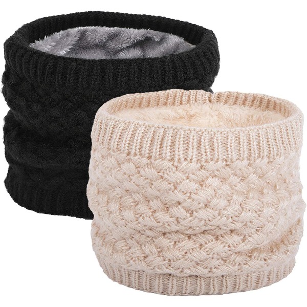 Barn jenter/gutter vinter strikket uendelig skjerf polar fleece hals skjerf