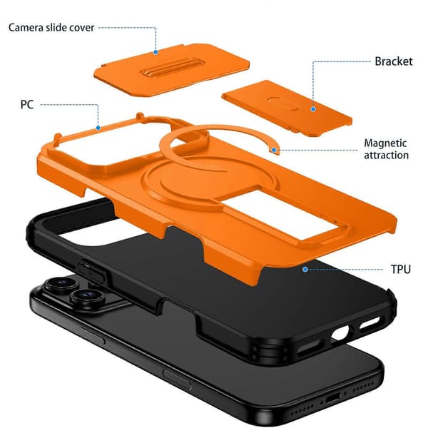 2-in-1 Magnetic Flip Stand Shockproof Case Compatible with iPhone 17 Air
