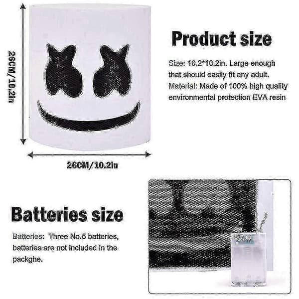 Marshmello Dj Mask Halloween Cosplay Mask E