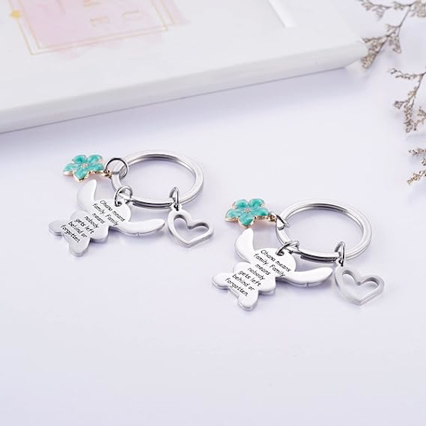 Ohana betyder familj Halsband Stitch Nyckelring Smycken Gåvor för pojkar flickor