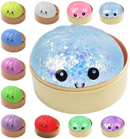 Dumplings Squishy Mystery Mini Dumplings Squishy Stressbolde Fidget Sensorisk Legetøj Blød Klemme Dekompression Dej (Lilla-A) Blue-a
