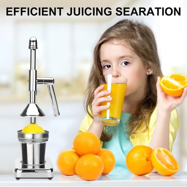 Støbejernsjuicer håndpresse, effektiv manuel saftpresser i rustfrit stål, nødvendigheder til hjem og køkken, kraftig håndpresse juicer