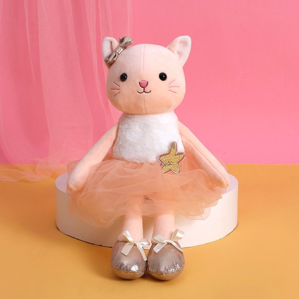 Mjuka Ballerina-dockor Kattunge Katt Plyschdjur Leksaker Balett Dansföreställning Presenter för Flickor 15,5 Tum