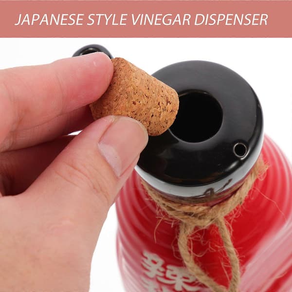Keramisk eddikdispenser i japansk stil, væskedispenser for oppbevaring