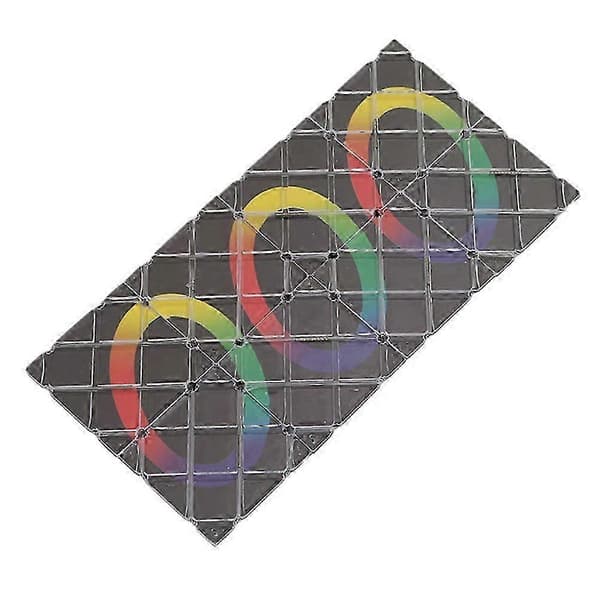 8 paneler vikbara pusselbitar, vridbar magisk kub, professionell klassisk leksak för barn 6+ år, svart plast, 21x10.7cm