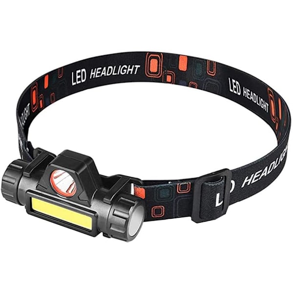 2 kappaletta USB-ladattavaa otsalamppua, superkirkas liiketunnistin vedenpitävä LED-otsalamppu 2 tilalla, ulkoilukäyttöön, juoksuun, pyöräilyyn