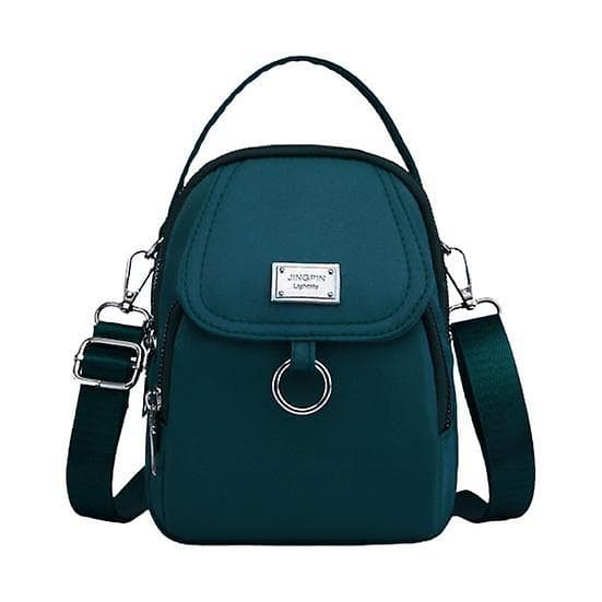 Stilfuld Mini Skuldertaske 3 Lag Bredt Anvendt Opbevaring blue