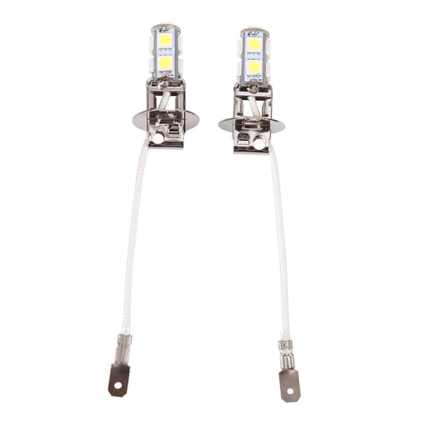 9SMD, 2x H3 5050 Valkoinen 9 SMD LED Xenon DC12V Auto Auton Sumuvalo Lamppu LED-polttimot 6500K, H3 9SMD