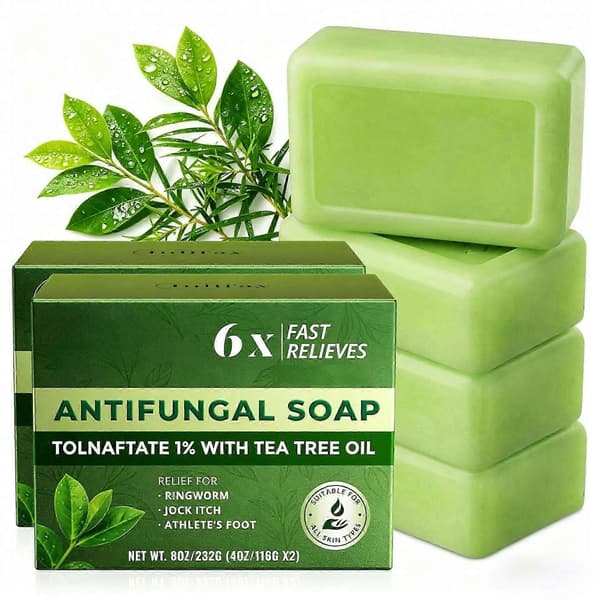 Antisvamp Tea Tree Oil Sæbe med Tolnaftat 1%, 115g 6PCS