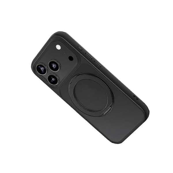 Leather Feel Anti-Fall Case with 360° Stand Compatible with iPhone 17