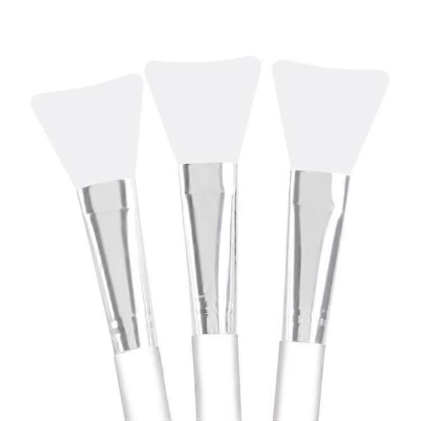 Kosmetikbørster lavet af silikone, bløde, til påføring af foundation, makeup osv., makeuptilbehør, 3 stk., 2326