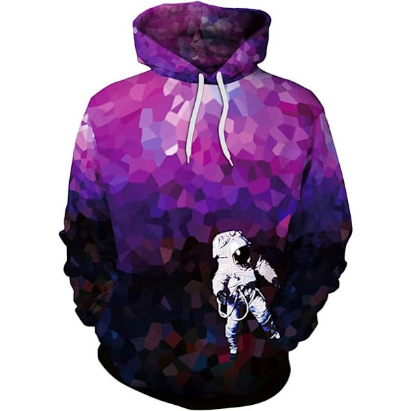 Herr långärmad huvtröja Halloween rolig besättning hals sweatshirt med känguruficka jul flerfärgad 3D-tryck tröja tröja（Storlek：M） Style04 M