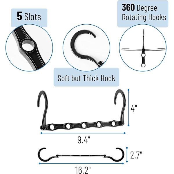 Svart, 8-pack, klädhängare utrymmesbesparande, garderobshängare utrymmesbesparande, garderobsutrymmesbesparare, skjorthängare utrymmesbesparande, magiska hängare