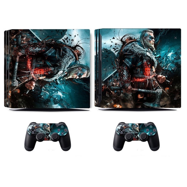 Play Station 4 Pro Assassin's Creed klæbende hud - Kompatibel med PS4PRO - Cover til at tilpasse konsollen - Aftagelig vinylfilm - HD-kvalitet Style10