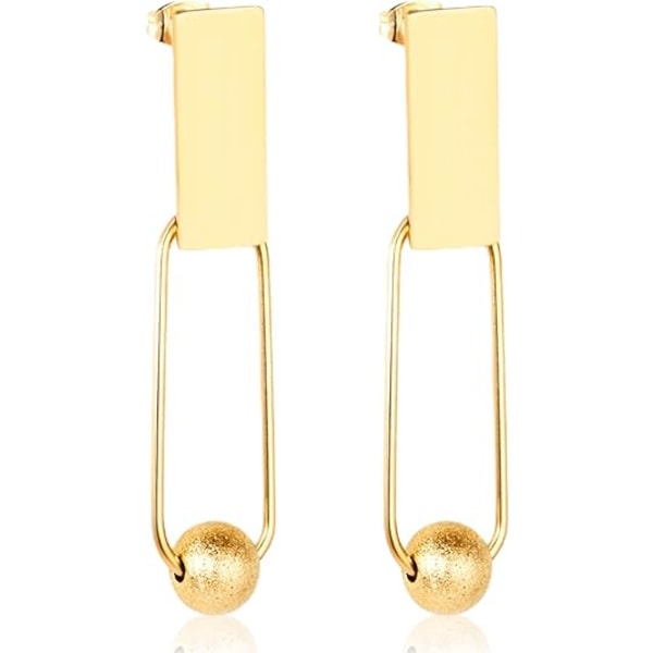 Guld handgjorda kedje spänne kvinnor creoler örhängen, allergivänliga och olika stilar, perfekta för födelsedagsfester, jul och presentgivning (Tofs stil)