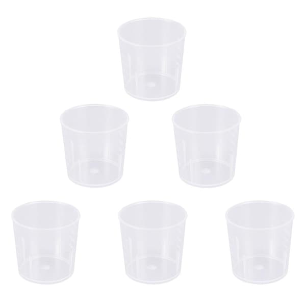 Klara graderade mätkoppar för köksmätverktyg i plast, 60-pack