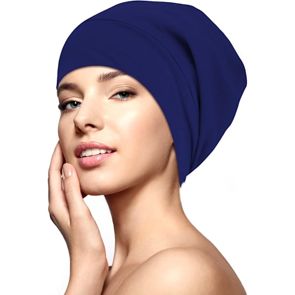 Sidenhatt, sovhatt, mjuk hårscarf, skyddande hatt, satinfordrad hatt, justerbar turban, mössa, sjuksköterskehatt, hatt för mediumlockigt och krusigt hår Rose red