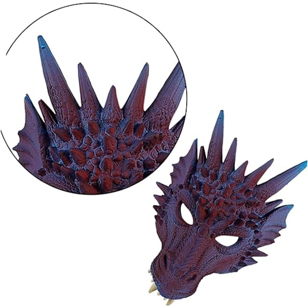 1 kpl lohikäärme naamio lapset aikuiset naamiot lapset halloween puku paha naamio naamiot cosplay puku puvut teema naamio meikki vaatteet lapsi meikki