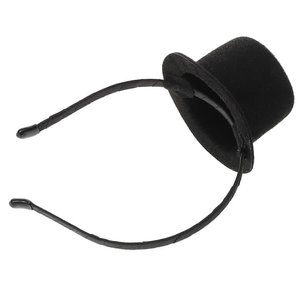 Mini Top Hat Headband Costume Accessory For Wedding Carnival Cosplay Party Adults Black Unique Design 1 pc Black