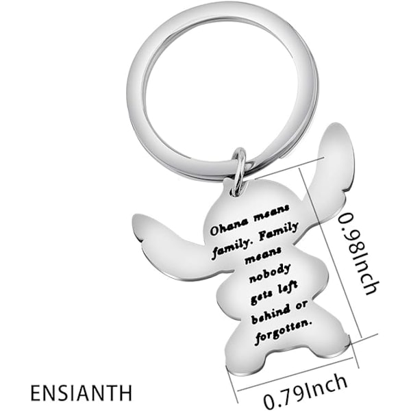 Ohana nøglering Ohana betyder familie Hibiscus Charm nøglering Familiegave Bedste ven gave