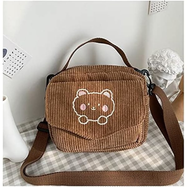 Kawaii Plånbok Crossbody-väska Kawaii Plånbok Kawaii Crossbody-väska Kawaii Corduroy-väska