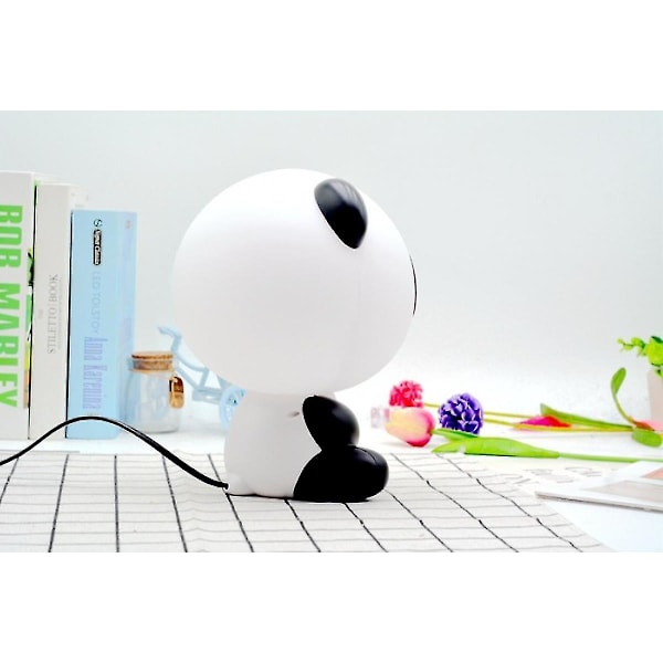 Natlampe Tegneserie Dyr Natlampe Sød Panda Bordlampe Børn Restaurant Natlampe (med Stik) Sort
