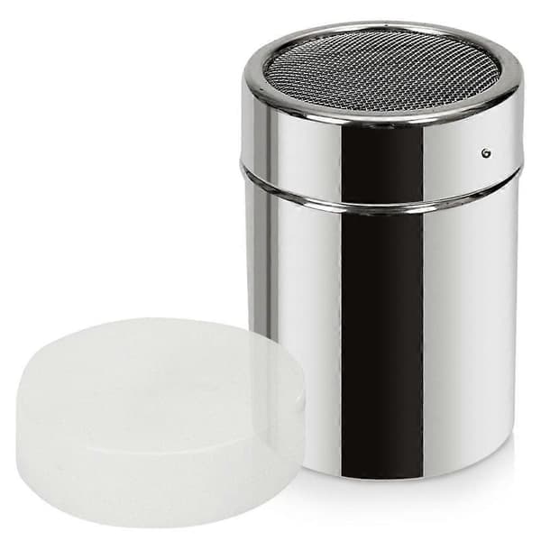 Beholder med si og låg til flormelis, kakao, kaffe, krymmel