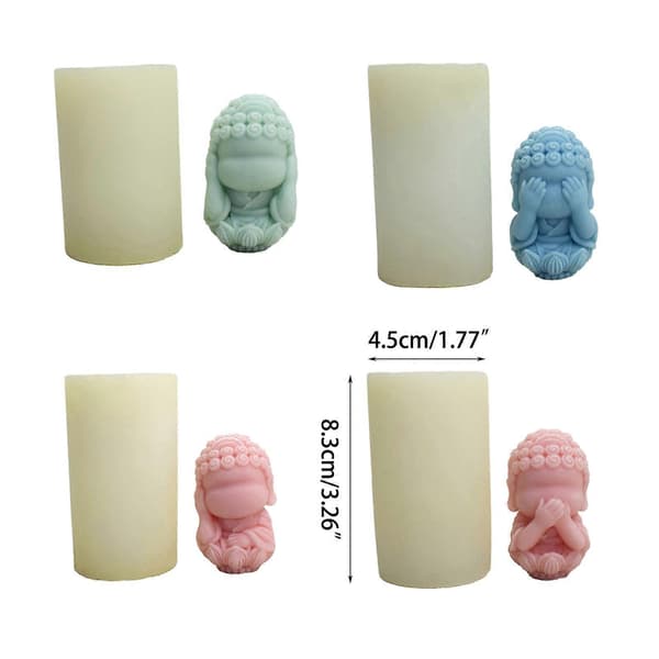 Statue Stearinlysform til DIY Stearinlys Gips Ornamenter Julegave Boligindretning, Epoxyharpiks Støbe Silikoneform