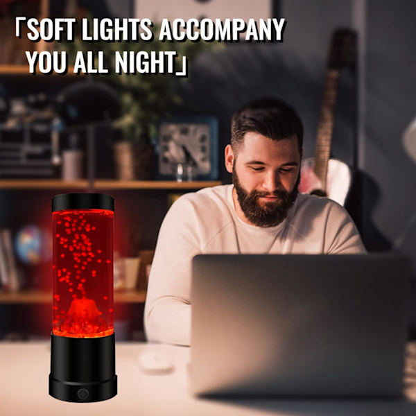 9-tommer Snegbjerg Natlys LED Dekorativ Lys Atmosfærisk Lava Snegbjerg Lampe Bordlys Dekoration