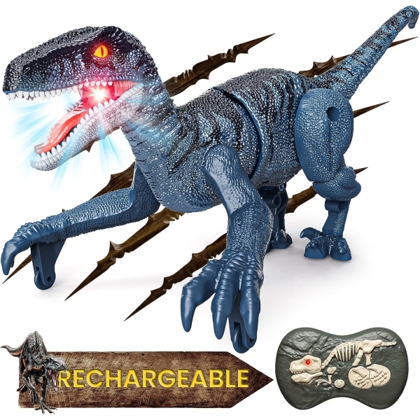 Mini fjärrstyrda dinosaurier, dinosaurie leksaker för pojkar i åldern 3 4 5 6 7 8+, 2,4 GHz en-knapps demo dinosaurier, barnleksaker presenter för födelsedag och jul