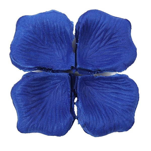 1200 stk./12 poser Attraktive Kunstige Roseblader Bred Anvendelse Ikke-vevd Stoff Realistisk DIY Falske Blomsterblader For Bryllup Q Dark Blue
