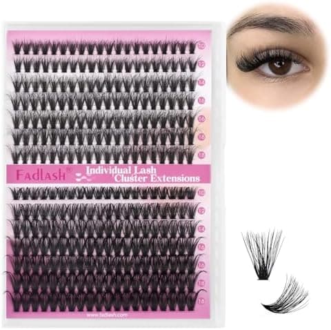 Fadlash Wispy Cluster Lashes DIY individuelle vipper 0.07D Curl 8-16mm 60D vippeextensions genanvendelige bløde fluffy vippeextensions (3D Effect)40D+50D-0.07D MIX (8-16)