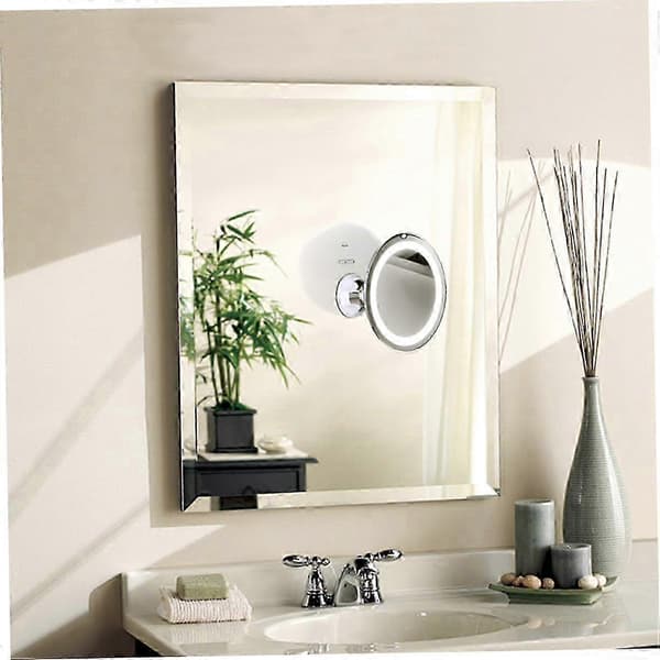 LED Makeup Spejl med 10x Forstørrelse til Badeværelsesbordplade og Toiletbord