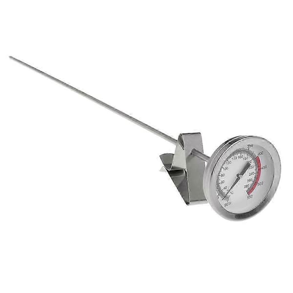 Frituretermometer i rustfrit stål, 40 cm lang sonde, 50-550°F til ovn, grill, pommes frites, stegt kylling