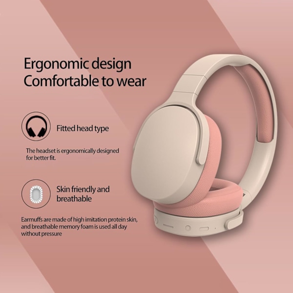 Trådløse Bluetooth-ørepropper, 10 timers spilletid HiFi Stereo-hodetelefoner, sammenleggbare smarte støydempende justerbare øretelefoner mörkgrå