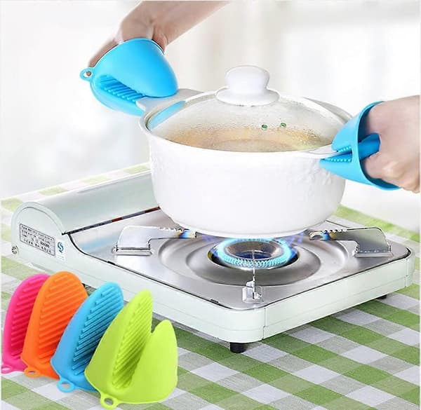 Mini tykk varmebestandig ovnsvott i silikon for baking, matlaging, BBQ (blå), 2024 Ping
