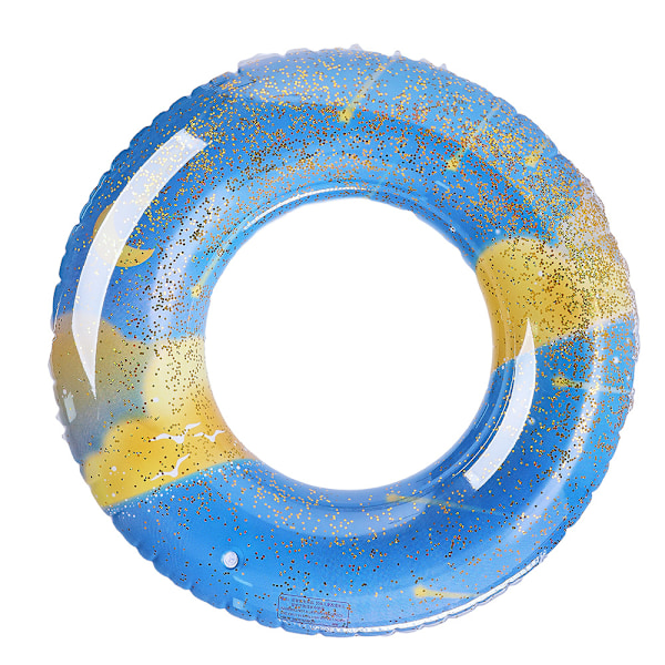Oppblåsbar badering for barn, badering poolbøye, retrostripet PVC oppblåsbar bøye poolbøye Sequin meteor shower Suitable for ages 2-4