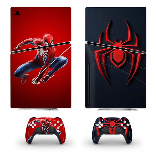 Playstation 5 Slim Ps5 Slim The Marvel Spider Man Skin Decal And Controller Stickers Set, Scratch-resistant (Disk) Style11