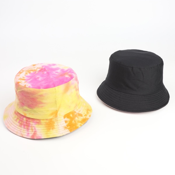 Tie Dye Bucket Hat Reversible Bomull Multicolored Fiskare Cap Packable Solhatt