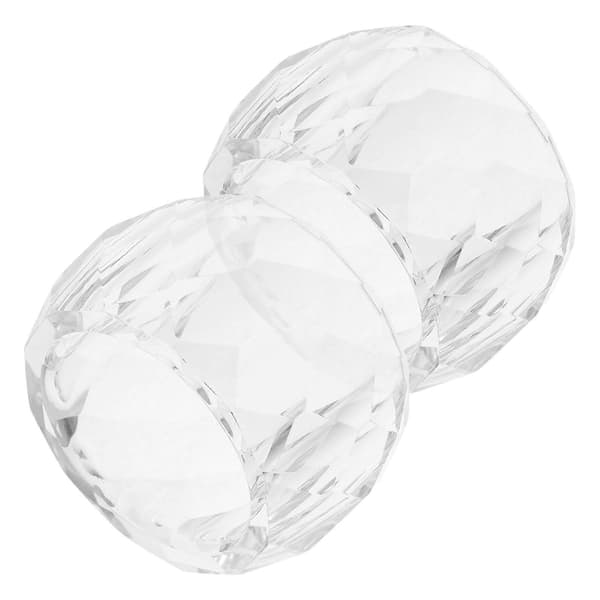 Klare servietringe Krystal servietholder Elegant design til bryllupper og fester 6.00X6.00X4.00CM 2 stk.