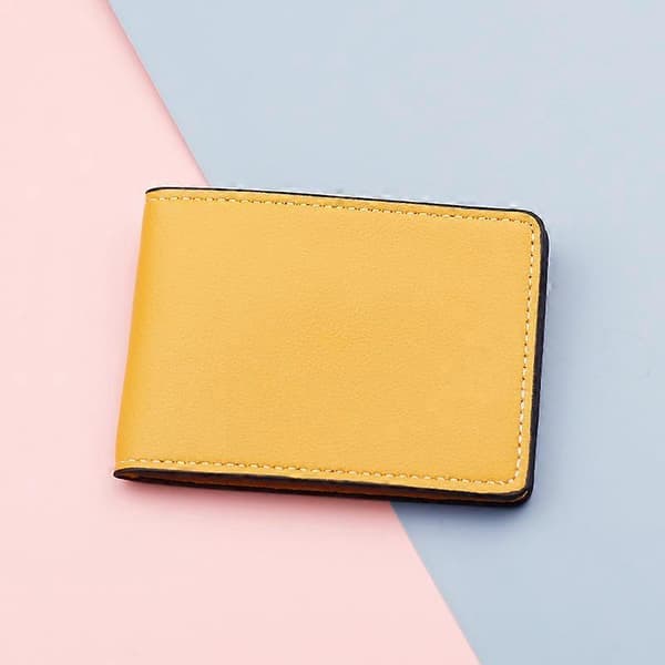 Ultrathin körkortshållare läderfodral solid passfodral bildokument affärs-ID-pass certifikatmapp yellow