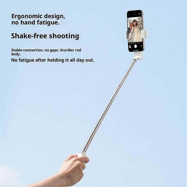 I6 Mini Bluetooth-kompatibel handhållen selfiestick 360° rotation selfieverktyg för utomhusfotografering