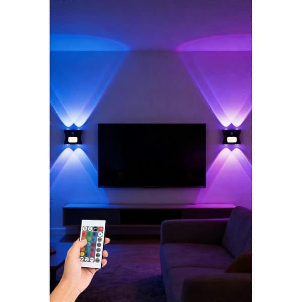 4-Head Ambient Spotlight 2-pack — Rechargeable RGB LED Motion Sensor Light with 1200mAh Battery