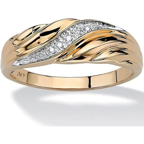 14K guldpläterad Chunky Twisted Band Ring | Croissant Dome Ring | Guld Tjocka flätade ringar för kvinnor