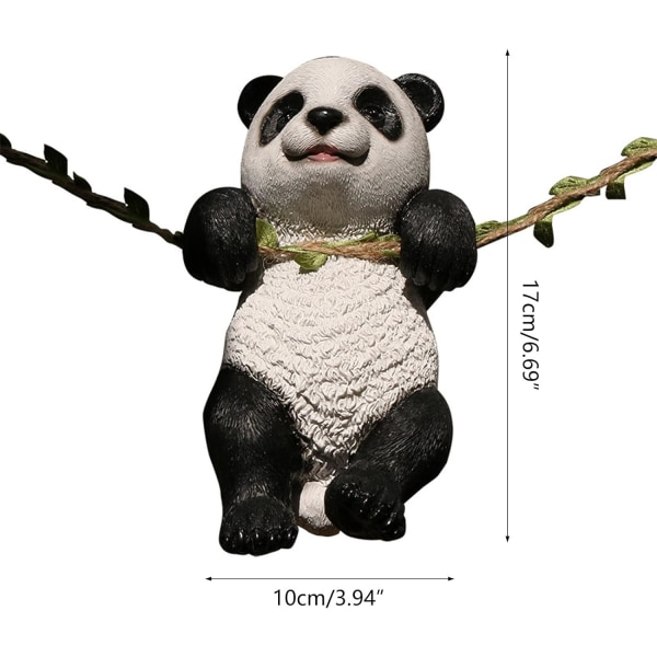 Mini søde panda dyrefigurer legetøj hjem udendørs DIY have dekorationer have dekorationer harpiks søde panda figur