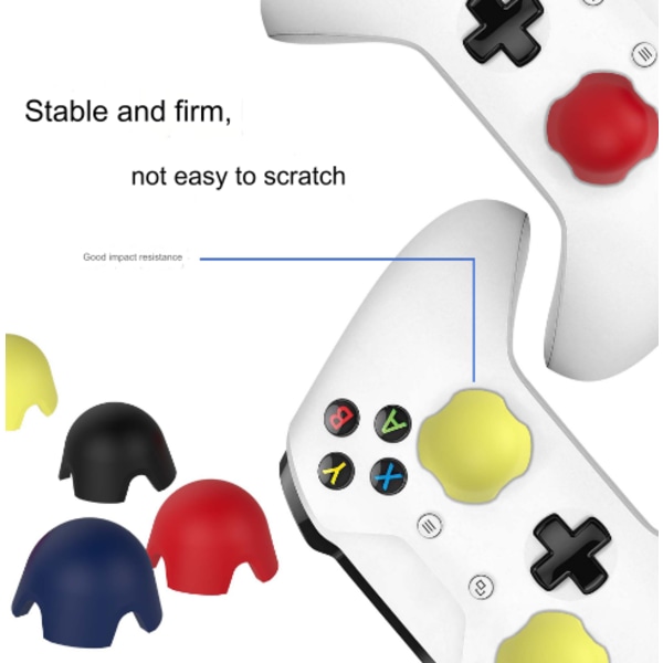 PS5/Xbox joystick stabilisator PS/PS4 spelkontroll joystick silikon stabilisator Xbox stabilitetsskydd, 1 par, röd Red