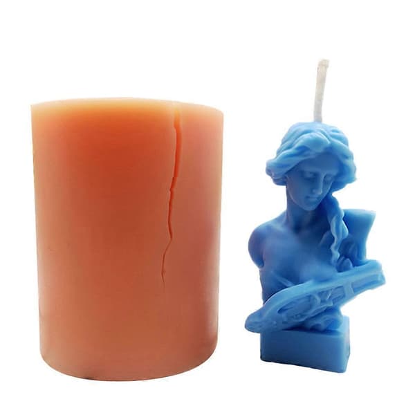 3D Klaverpige Silikoneform DIY Lysfremstilling Aromaterapi Lysforme Håndlavet Sæbe Gipsform Kage Chokolade Dekoration